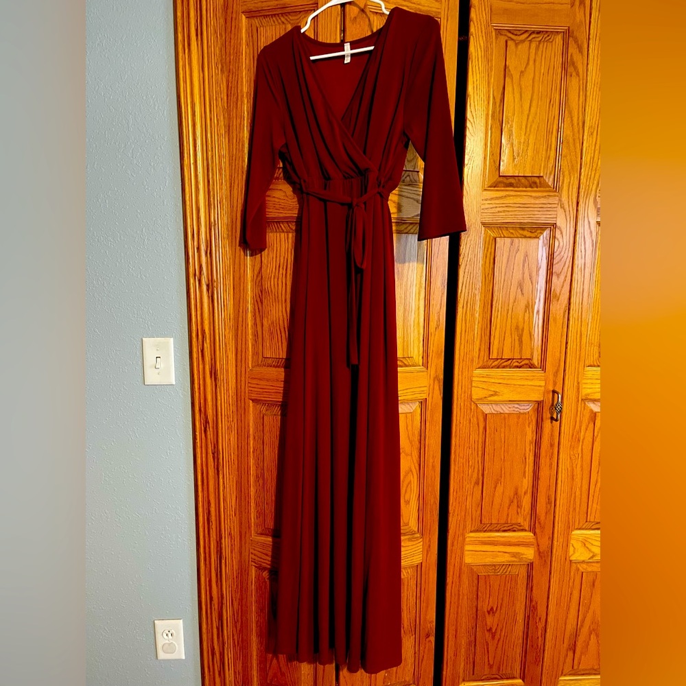 Women’s Plus Size Maroon / Burgundy Maternity Dress